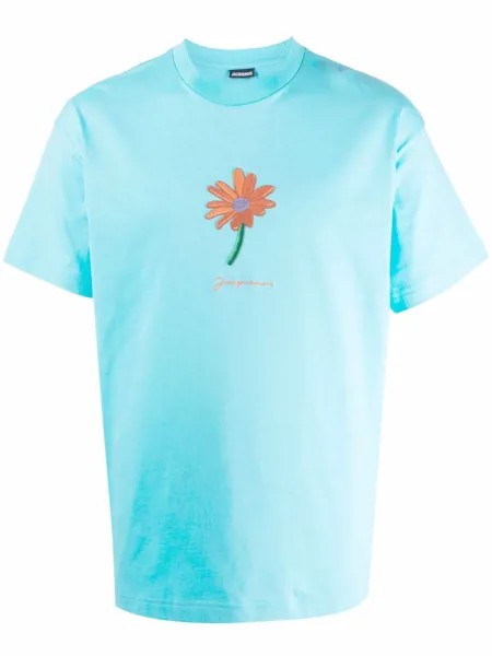 Jacquemus футболка с цветочной вышивкой