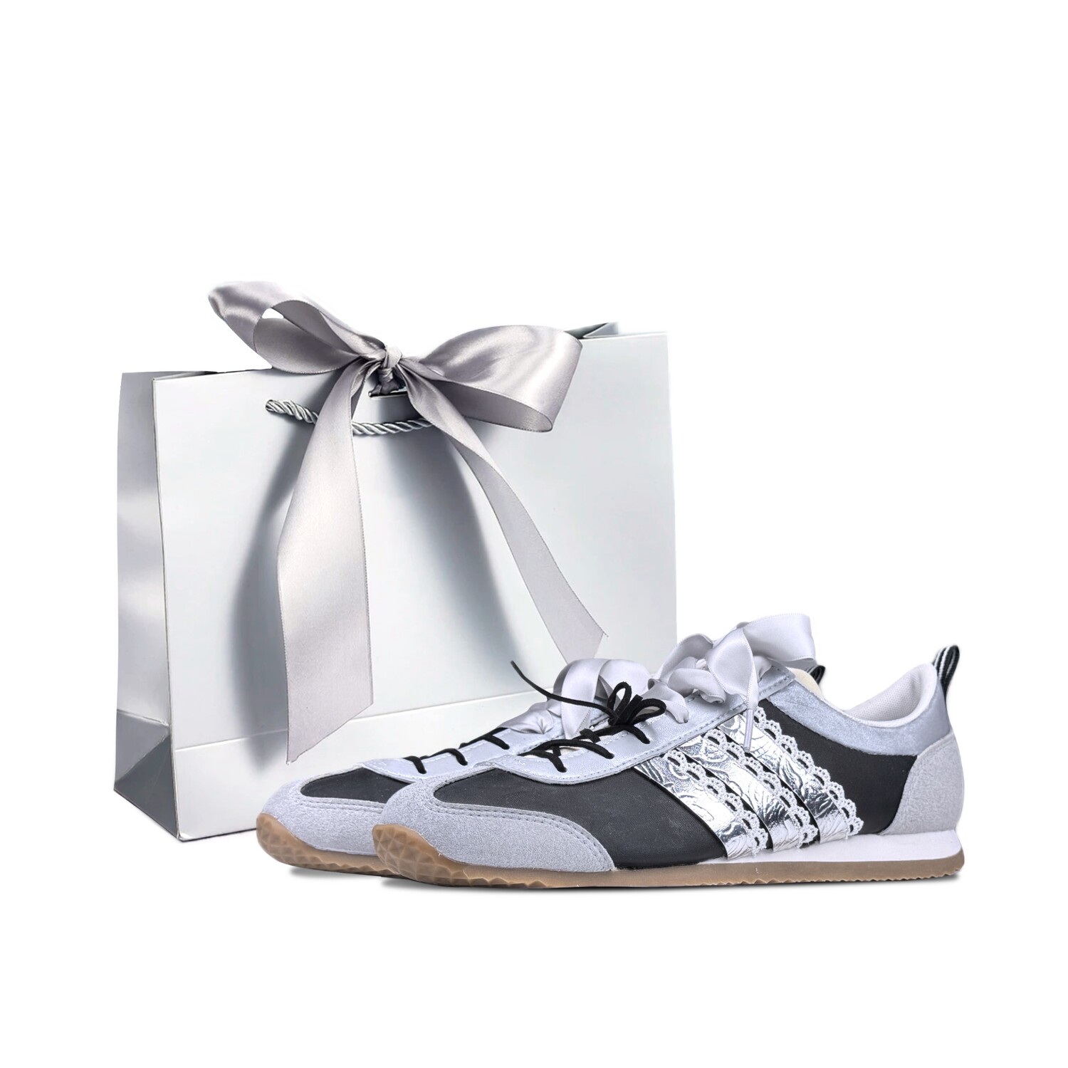 Кроссовки adidas neo VS JOG 2.0 Lifestyle Shoes Unisex Low-top Black/Silver/White/Grey, серебряный