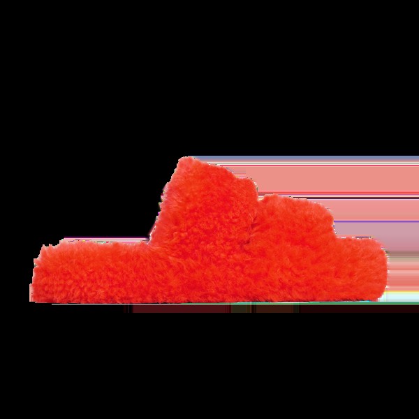 Кроссовки CELINE Triomphe Fur Slides, оранжевый