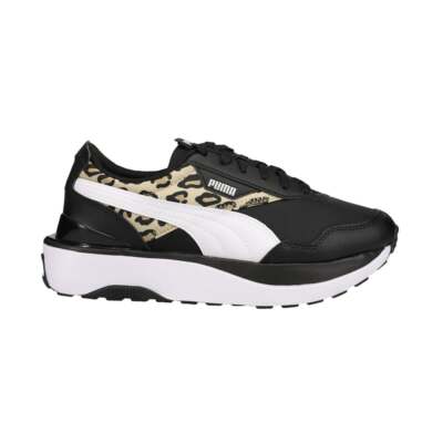 Puma Cruise Rider Summer Roar Leopard Молодежные девушки Черные кроссовки Повседневная обувь 3