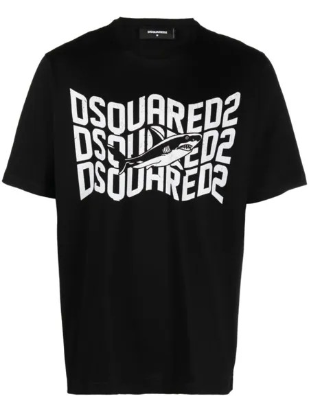 Dsquared2 футболка с логотипом, черный