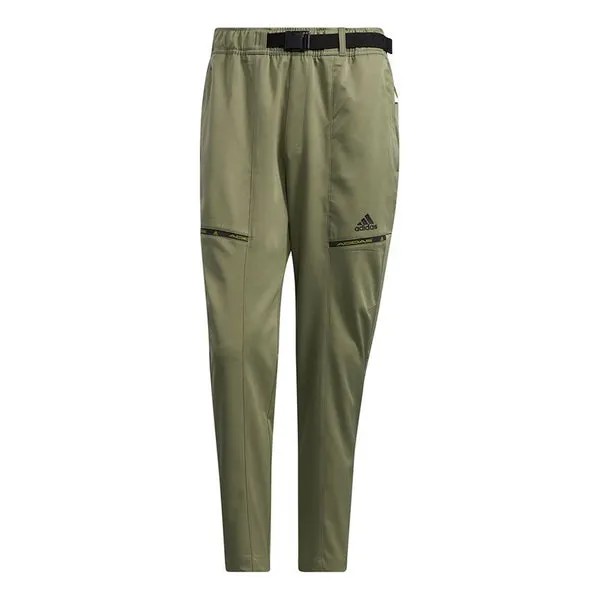 Спортивные штаны Men's adidas Th Qckdraw Pnt Running Training Woven Lacing Sports Pants/Trousers/Joggers Olive, зеленый