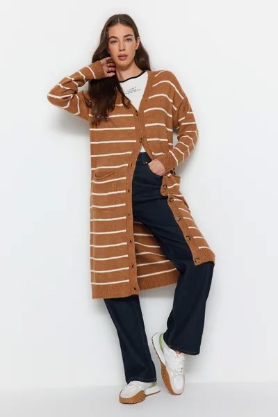 Кардиган широкого кроя Trendyol Camel