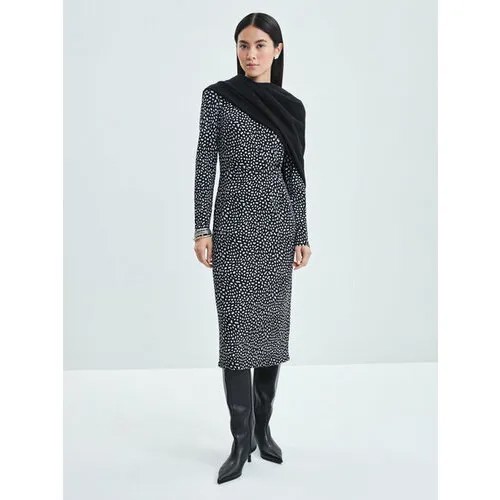 Платье Zarina, миди, размер XL (RU 50), черный