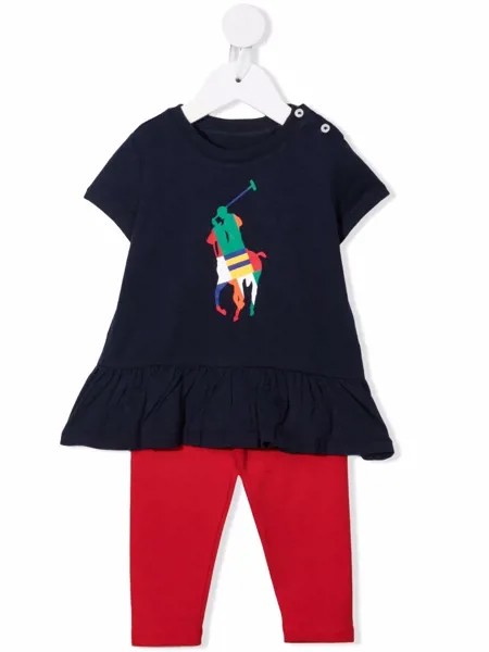 Ralph Lauren Kids спортивный костюм в стиле колор-блок с логотипом