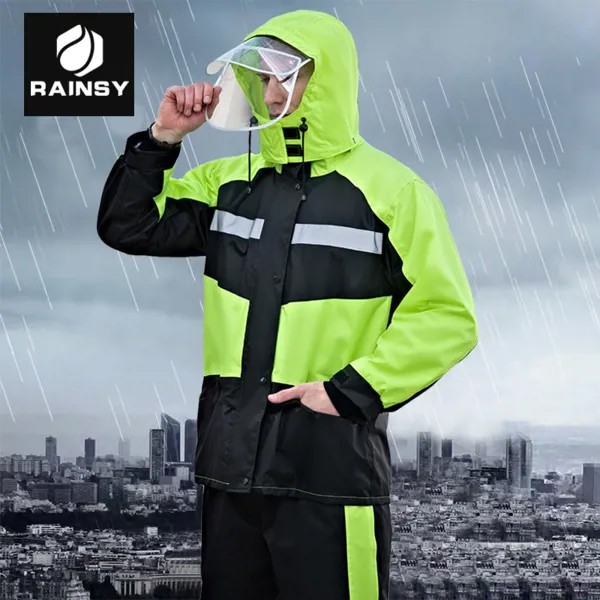 Дождевик, брюки, костюм для мужчин и женщин, защитная одежда для езды на мотоцикле и велосипеде для взрослых, дождевик от шторма