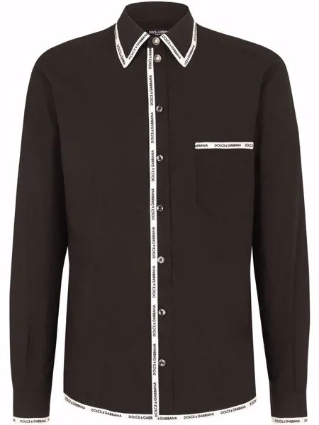 Dolce & Gabbana рубашка с длинными рукавами и логотипом
