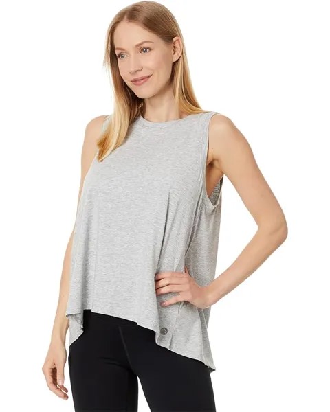 Топ L.L.Bean Beyond Soft Tank Pleat-Back, цвет Light Gray Heather
