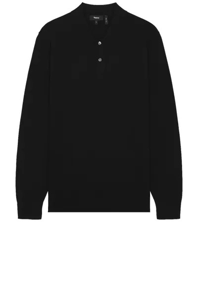 Поло Theory Goris Long Sleeve, черный