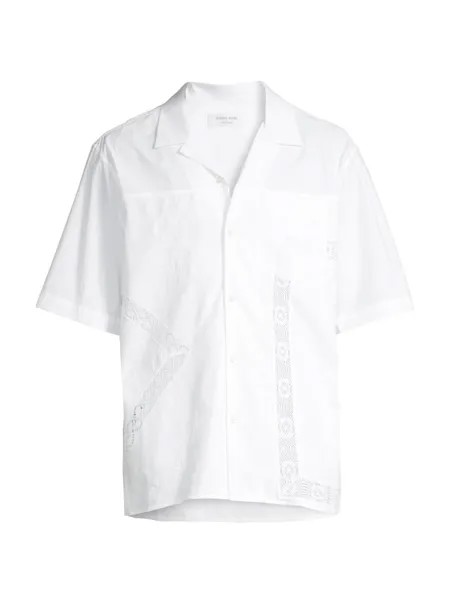Рубашка из регенерированного шелкового шарфа Marine Serre, белый