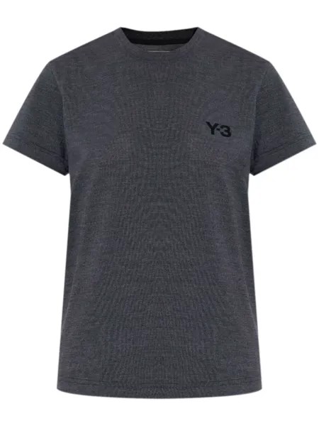 Y-3 футболка с логотипом, серый