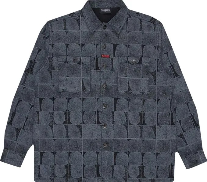 Рубашка Pleasures Trace Denim Work Shirt 'Black', черный