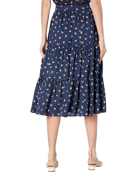 Юбка Kate Spade New York Garden Ditsy Tiered Skirt, цвет Squid Ink