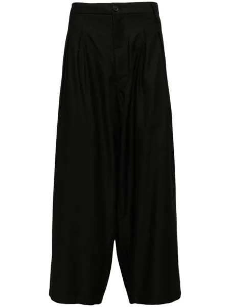 Yohji Yamamoto брюки Standard 12Tucks, черный