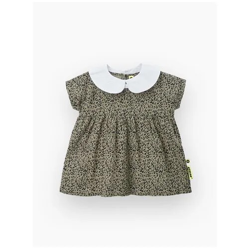 Платье Happy Baby, размер 110-116, коричневый, черный