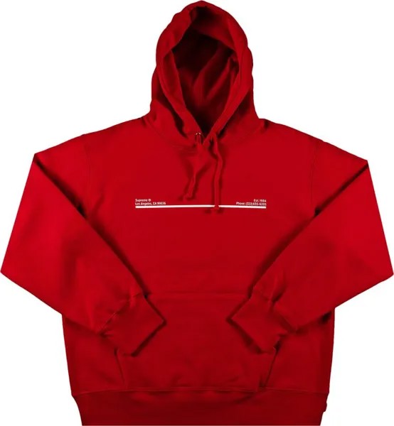 Толстовка Supreme Shop Hooded Sweatshirt - Los Angeles 'Red', красный
