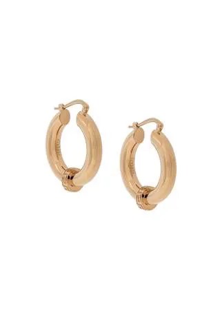 Versace маленькие серьги-кольца с узором Greca