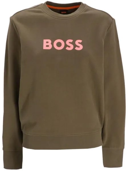 BOSS толстовка с логотипом, зеленый