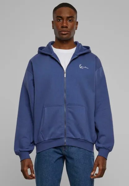 Толстовка на молнии Km-Zh011-092-12 Kk Chest Signature Essential Hoodie Karl Kani, цвет dark blue