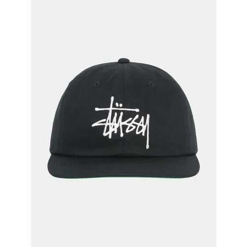 Кепка Stussy BASIC STRAPBACK stussy, размер one size, черный