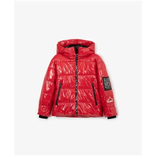 Куртка Gulliver демисезонная, подкладка, капюшон, размер 158, красный
