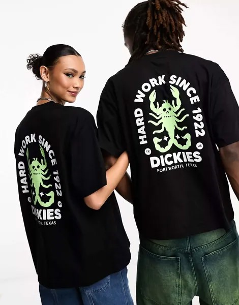 Черная объемная футболка свободного кроя с принтом на спине Dickies Shoal Creek, эксклюзивная эксклюзивная сумка для asos