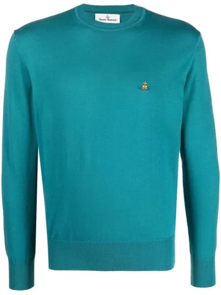 Vivienne Westwood джемпер с вышивкой Orb, синий