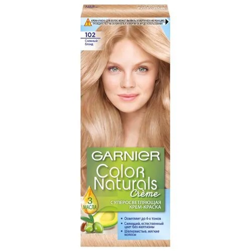 GARNIER Color Naturals стойкая суперосветляющая крем-краска для волос, 102, Снежный Блонд