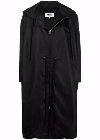 MM6 Maison Margiela пальто с капюшоном и кулиской