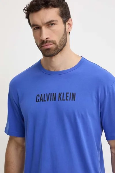 Хлопковая футболка для отдыха Calvin Klein Underwear, синий