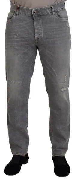 Мужские джинсы BARMAS, серые, потертые, из хлопка, на пуговицах спереди, повседневная джинсовая бирка s.36, 300 долларов США