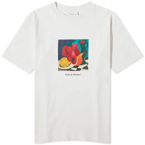 Футболка Drôle De Monsieur Still Life T-Shirt, цвет Cream