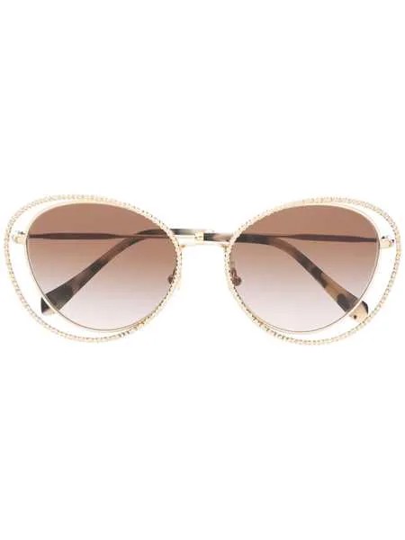 Miu Miu Eyewear солнцезащитные очки La Mondaine в оправе 'кошачий глаз'