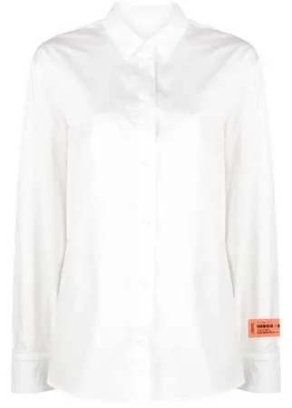 Heron Preston рубашка с открытой спиной и нашивкой-логотипом