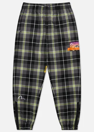 Мужские брюки Evisu Evisukuro Plaid Flannel Lounge, цвет серый, размер S