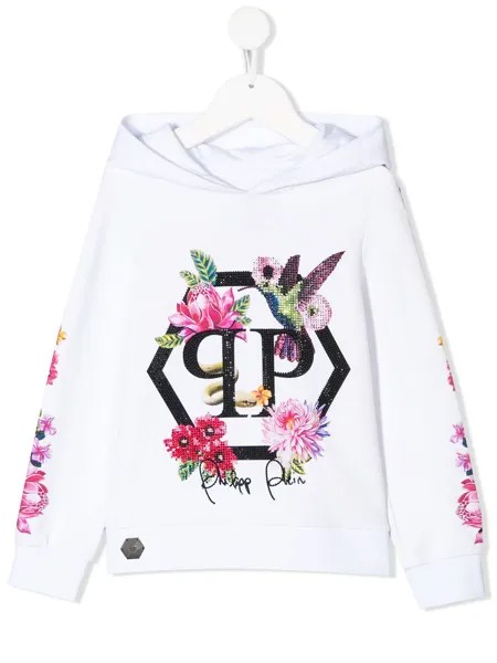 Philipp Plein худи с кристаллами и принтом