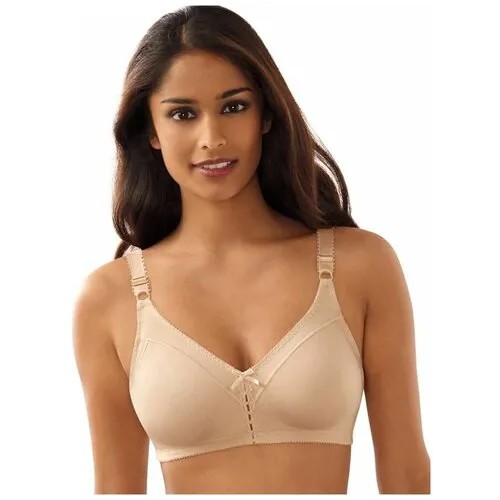 Бюстгальтер без каркасов Double Support Cotton Wirefree Bra (Размер: 75B) (Цвет: белый)