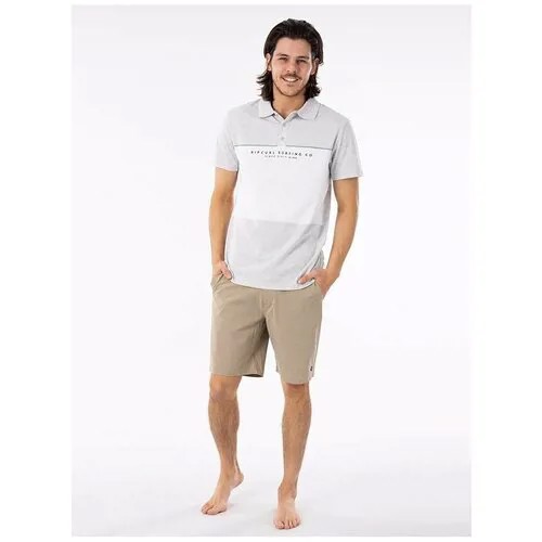 Футболка-поло Rip Curl SECTIONS VAPORCOOL POLO, цвет 9782 SNOW MARLE, размер L