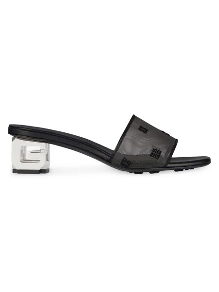 Туфли без задника G Cube из прозрачной сетки 4G Givenchy, черный