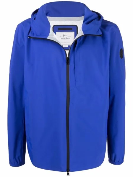 Woolrich куртка с капюшоном и логотипом, синий