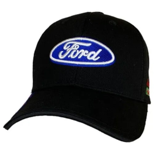 Бейсболка Ford Форд бейсболка кепка мужская женская, размер 55-58, черный