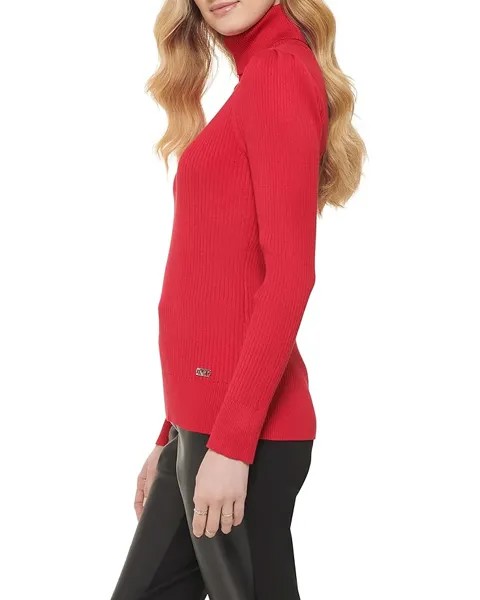 Свитер DKNY Solid Ribbed Turtleneck, цвет Scarlet