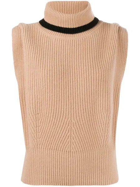 Cashmere In Love жилет Jade в рубчик с высоким воротником