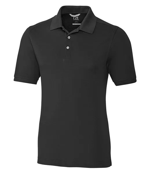 Рубашка-поло стрейч с короткими рукавами Cutter & Buck Big & Tall Advantage Tri-Blend Pique Performance, черный