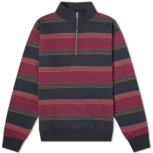 Свитер Oliver Spencer Reversible Half Zip, цвет Navy & Burgundy