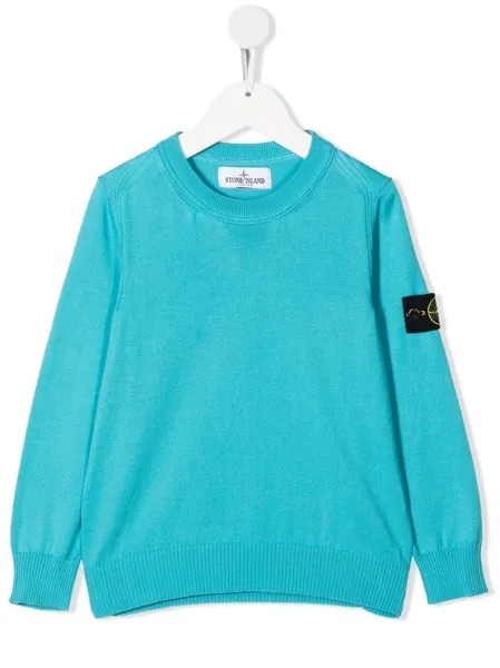 Stone Island Junior свитер с нашивкой-логотипом