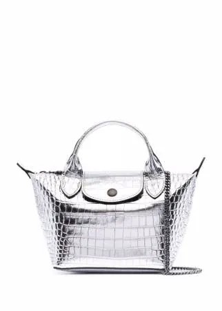 Longchamp сумка-тоут Le Pliage с тиснением под крокодила