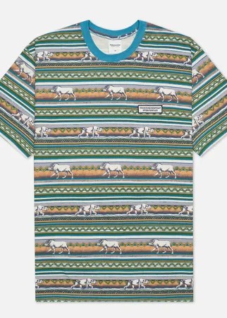 Мужская футболка thisisneverthat Printed Lion Stripe, цвет зелёный, размер M