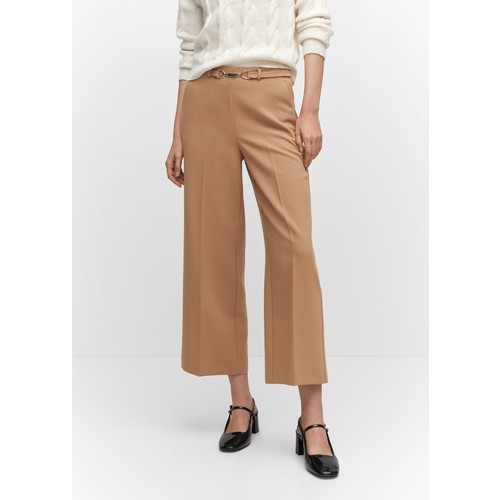 Капри MANGO BUCKLE, размер 42, коричневый