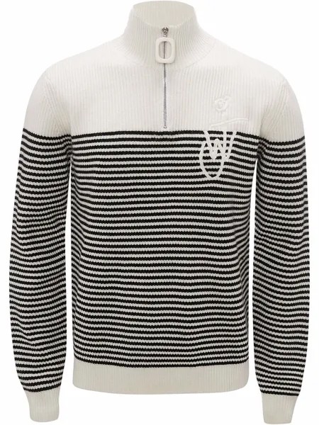 JW Anderson полосатый джемпер с вышитым логотипом